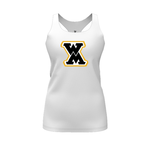 [CUS-DFW-RCBK-PER-WHT-FYS-LOGO1] Racerback Tank Top (Female Youth S, White, Logo 1)