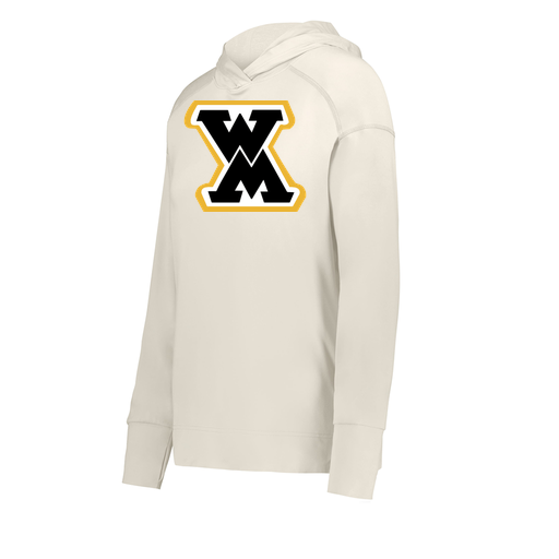 [222798-WHT-FAXS-LOGO1] Ladies Ventura Thin Knit Hoodie (Female Adult XS, White, Logo 1)