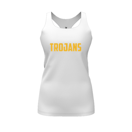 [FT0TRBWH-FYS-LOGO2] Decker Racerback Tank Top (Female Youth S, White, Logo 2)