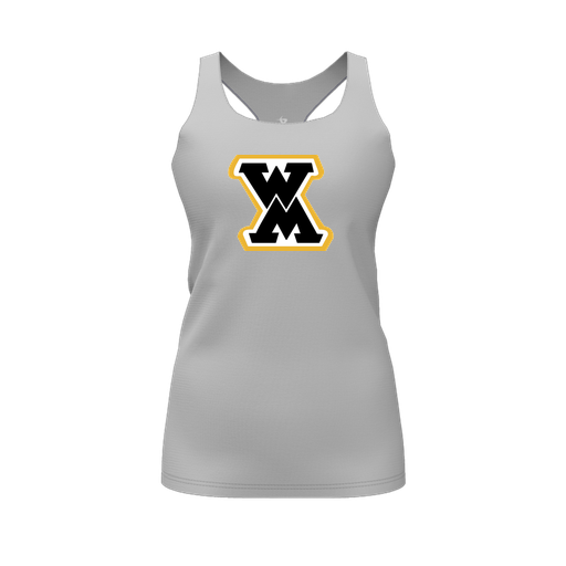 [CUS-DFW-RCBK-PER-GRY-FYS-LOGO1] Racerback Tank Top (Female Youth S, Gray, Logo 1)