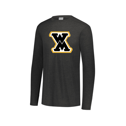 [FTLCUBBK-AXS-LOGO1] Decker Men's Tri-Blend T-Shirt - Long Sleeve (Adult XS, Black, Logo 1)