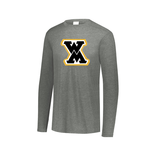 [FTLCUBGY-AXS-LOGO1] Decker Men's Tri-Blend T-Shirt - Long Sleeve (Adult XS, Gray, Logo 1)