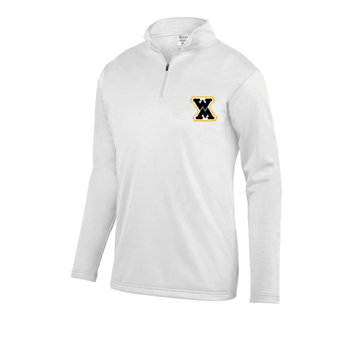 [FOLQFFWH-AS-LOGO1] Decker Men's FlexFleece 1/4 Zip (Adult S, White, Logo 1)