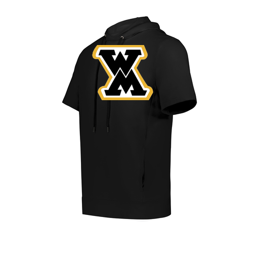 [222605.080.S-LOGO1] YOUTH VENTURA SOFT KNIT SHORT SLEEVE HOODIE (Youth S, Black, Logo 1)