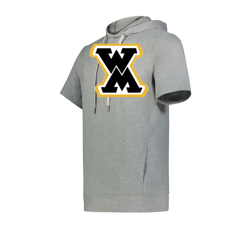 [222605-SIL-YS-LOGO1] YOUTH VENTURA SOFT KNIT SHORT SLEEVE HOODIE (Youth S, Silver, Logo 1)