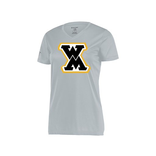 [222820.099.S-LOGO1] Ladies Movement Dri Fit Shirt (Female Adult S, Silver, Logo 1)