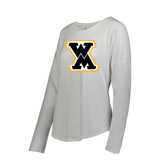 [FTLCUBWH-FAS-LOGO1] Decker Women's Tri-Blend T-Shirt - Long Sleeve (Female Adult S, White, Logo 1)